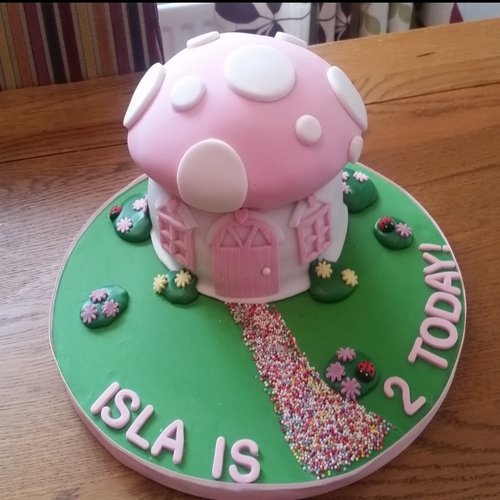 Toadstool House Custom Birthday cake